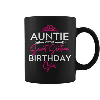 Auntie Of The Sweet Sixn Birthday Girl N Bday Party Te Coffee Mug - Thegiftio UK