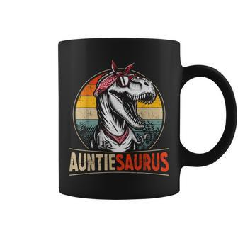 Auntiesaurus Dinosaur For Aunt Or Auntie Matching Family Coffee Mug - Seseable