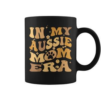 In My Aussie Mom Era Groovy Australian Shepherd Dog Owner Coffee Mug - Monsterry UK