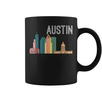 Austin Texas Skyline Souvenir Retro Austin Tx Coffee Mug - Monsterry