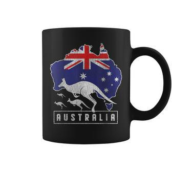 Australia Flag Zoo Animal Kangaroo Tassen - Seseable
