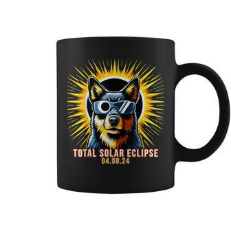 Australian Cattle Dog Watching Total Solar Eclipse Coffee Mug - Seseable