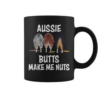 Australian Shepherd Aussie Butts Make Me Nuts Shepherd Lover Coffee Mug - Monsterry AU