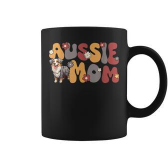 Australian Shepherd Blue Merle Groovy Aussie Mom Coffee Mug - Seseable