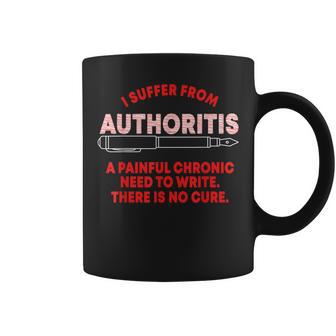 Authoritis Writer Author Writing Book Novelist Wordsmith Coffee Mug - Monsterry AU