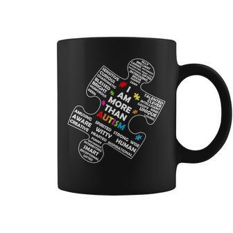 I Am More Than Autism Awareness Asd Puzzle Piece Support Coffee Mug | Mazezy CA