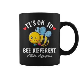 Autism Awareness Bee It's Ok To Be Different Autistic Bees Coffee Mug - Seseable