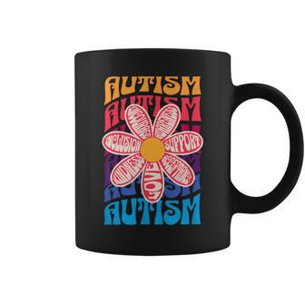 Autism Awareness Flower Acceptance Inclusion Love Support Coffee Mug - Monsterry CA