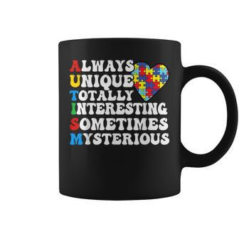 Autism Awareness Support Saying With Puzzle Pieces Coffee Mug | Mazezy