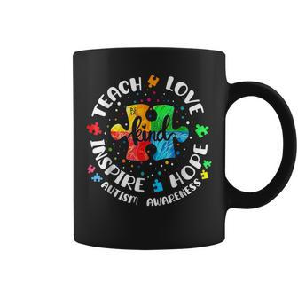 Autism Awareness Teach Hope Love Inspire Teacher Coffee Mug | Mazezy