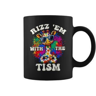 Autism Rizz Em With The Tism Meme Autistic Giraffe Coffee Mug - Seseable