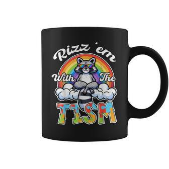 Autism Rizz Em With The Tism Meme Autistic Racoon Coffee Mug - Monsterry CA