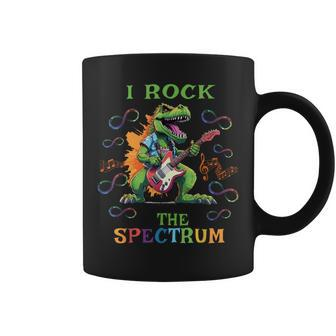 Autism Infinity Trex I Rock The Spectrum Coffee Mug - Seseable