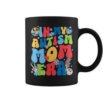 In My Autism Mom Era Autism Awareness Support Puzzle Groovy Coffee Mug - Monsterry