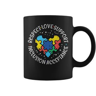 Autism Respect Love Inclusion Acceptance Awareness Kid Coffee Mug | Mazezy