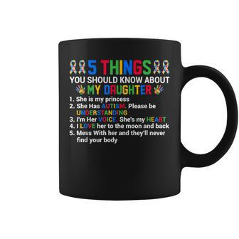Autistic Daughter Autism Awareness Support Mom Dad Parents Coffee Mug - Monsterry