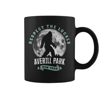 Averill Park New York Respect The Locals Bigfoot Night Coffee Mug - Monsterry