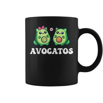 Avogato Avocado Paar Katze Kätzchenegan Avocatos Tassen - Seseable