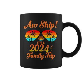 Aw Ship It's A Family Trip 2024 Vintage Family Matching Coffee Mug - Monsterry
