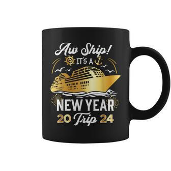 Aw Ship It's A New Year Trip Cruise Vacation Matching Coffee Mug - Seseable