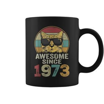 Awesome Since 1973 50Th Birthday 50 Year Old Cat Lovers Coffee Mug - Monsterry AU