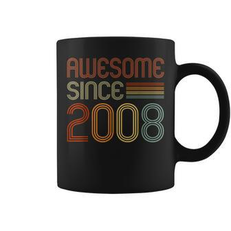 Awesome Since 2008 For Boys Girls 16Th Birthday Retro Coffee Mug - Monsterry