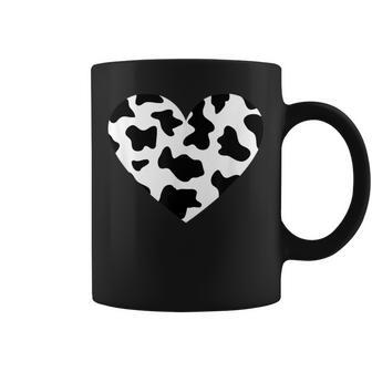 Awesome Cow Print Black & White Print Heart Coffee Mug - Thegiftio UK