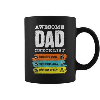 Awesome Dad Checklist Hilarious Geeky Coffee Mug - Monsterry