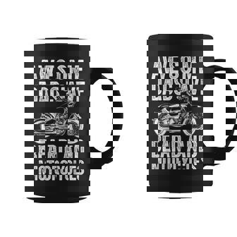 Awesome Dads Have Tattoos & Beards Motorcycle Father's Day Coffee Mug - Thegiftio UK