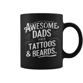 Awesome Dads Have Tattoos And Beards Father's Day July 4Th Coffee Mug - Thegiftio UK