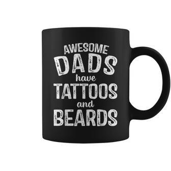 Awesome Dads Have Tattoos And Beards Father's Day Dad Coffee Mug - Thegiftio UK