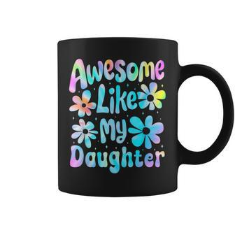 Awesome Like My Daughter Mommy Groovy Graphic Mother's Day Coffee Mug - Thegiftio UK