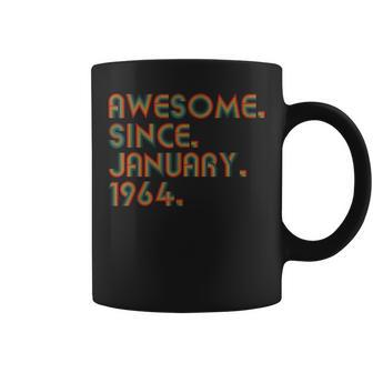 Awesome Since January 1964 Vintage 60Th Birthday Coffee Mug - Monsterry