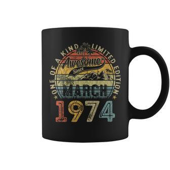 Awesome Since March 1974 Vintage 50Th Birthday Coffee Mug - Seseable