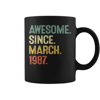 Awesome Since March 1987 37Th Birthday 37 Year Old Men Coffee Mug - Monsterry