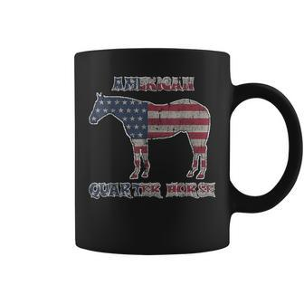 Awesome Quarter Horse Ranch Rodeo Barrel Racing Distressed Coffee Mug - Monsterry DE