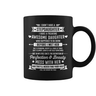 Awesome Stepdaughter For Step Bonus Dad Fathers Day Birthday Coffee Mug - Monsterry