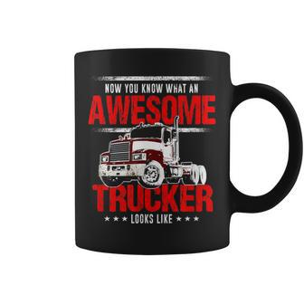 Awesome Trucker Truck Driver Coffee Mug | Crazezy DE