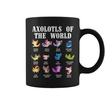 Axolotls Of The World Mexican Salamander Chart Amphibian Coffee Mug - Thegiftio UK