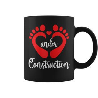 Baby Under Construction Baby Feet Heart Pregnant Maternity Coffee Mug - Thegiftio UK