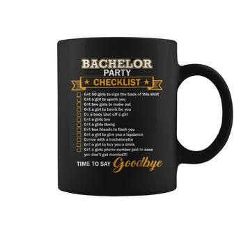 Bachelor Party Bachelor Party Checklist Coffee Mug | Crazezy