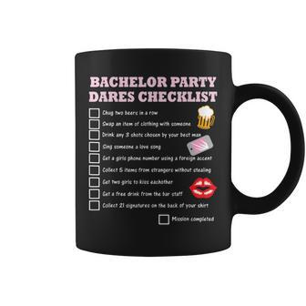 Bachelor Party Test Of Courage Checklist Coffee Mug | Crazezy