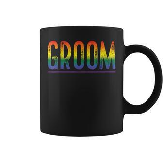 Bachelor Party Gay Pride Rainbow Groom Coffee Mug - Monsterry UK