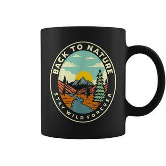 Back To Nature Stay Wild Retro Graphic Camp Camper Coffee Mug - Monsterry AU