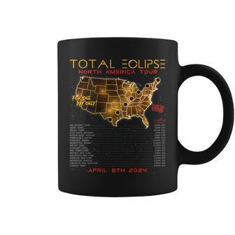 On Back Total Solar Eclipse 2024 North America Tour Coffee Mug - Seseable