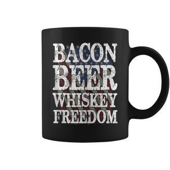 Bacon Beer Whiskey Freedom Coffee Mug - Monsterry