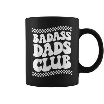 Badass Dads Club Groovy Retro Skeleton Dad Life Father's Day Coffee Mug - Thegiftio UK