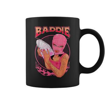 Baddie Bad Girl Stack Of Cash Pink Style Sassy Character Coffee Mug - Thegiftio UK