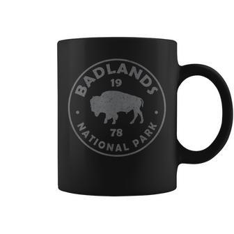 Badlands National Park Bison Vintage Hiking Souvenir Coffee Mug - Monsterry AU