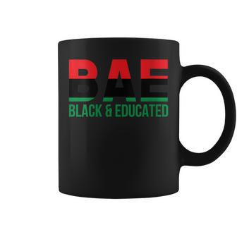 Bae Black & Educated Afro Pride Pan African Flag Melanin Coffee Mug - Monsterry DE